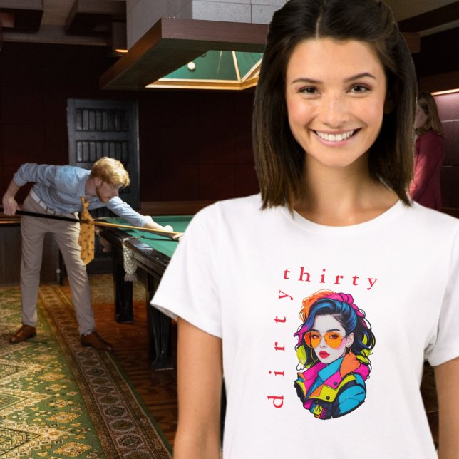 Retro Neon Birthday T Shirt (Skapare uppladdad)
