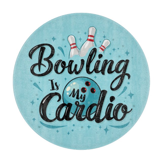 Retro Neon "Bowling is My Cardio" Funny Bowling (Framsidan)