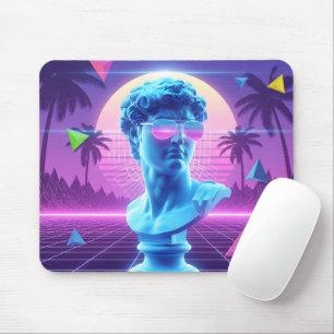 Retro Neon David Staty Surreal Palmträd Musmatta