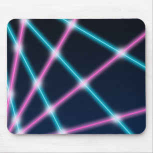 Retro neon för kall för 80-tallaser ljus bakgrun musmatta