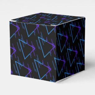 Retro Neon Geometric Mönster 2 Cube Presentaskar