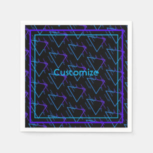 Retro Neon Geometric Mönster 2 Pappersservett