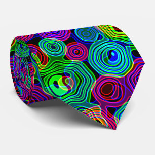 Retro Neon Liquid Dizzy Disco Linjer Slips
