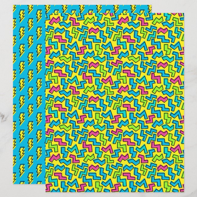 Retro Neon Mönster (Fram/baksida)
