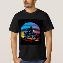 Retro Neon Motorcycle — Cafe Racer Men’s T Shirt