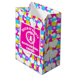 Retro Neon Queen of Hearts Födelsedagsfest