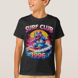 Retro Neon Surf Hippo Shirt – Surf Club 1996 Vapor T Shirt