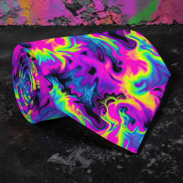 Retro Neon Tie-Dye Skräddarsydd slips