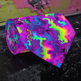 Retro Neon Tie-Dye Skräddarsydd slips