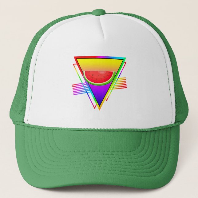 Retro Neon Vattenmelon Keps (Framsida)
