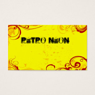 Retro neongult visitkort