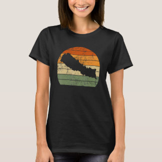 Retro Nepal Karta: Konstitutionsdagen T Shirt