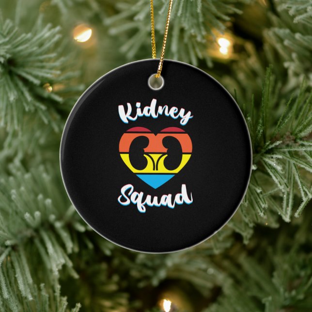 Retro Nephrology Team Dialysis Nurse Kidney Squad Julgransprydnad Keramik (Träd)