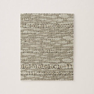 Retro Nerdy Geek för binär moderiktig skraj Nerd Pussel