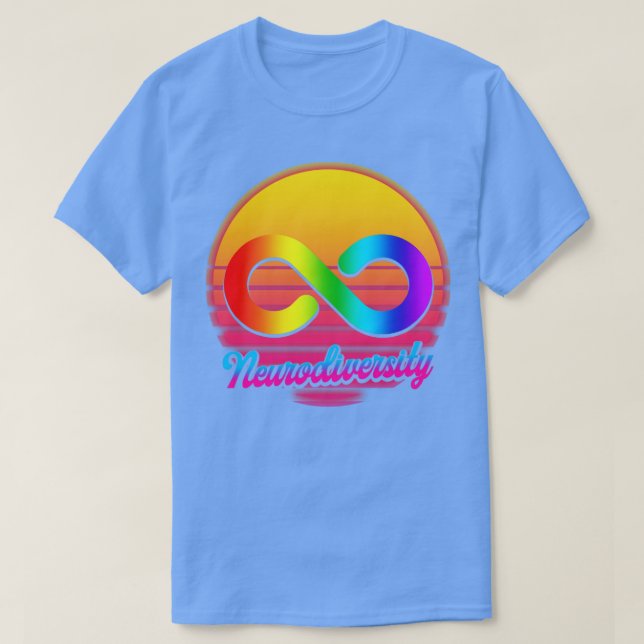 Retro Neurodiversity T Shirt (Design framsida)