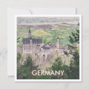 Retro Neuschwanstein Castle in Tyskland