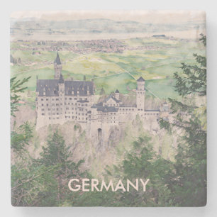 Retro Neuschwanstein Castle in Tyskland Stenunderlägg