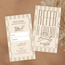 Retro Neutral Beige Groovy Referera en vän Rabatt