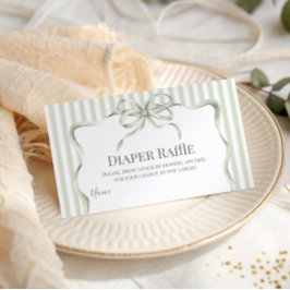 Retro Neutral Bow Cafe Bebe Coffee Baby Shower Tilläggskort