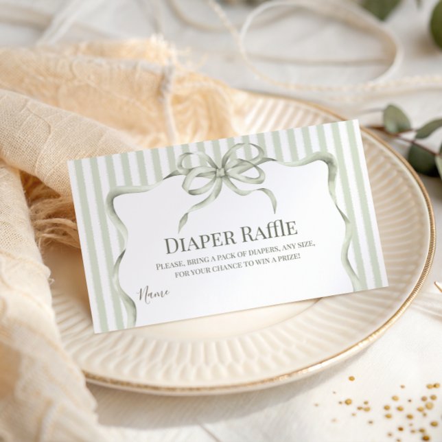 Retro Neutral Bow Cafe Bebe Coffee Baby Shower Tilläggskort (Skapare uppladdad)