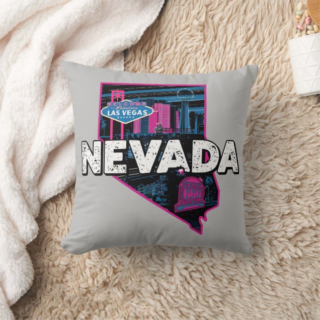 Retro Nevada Silhouette Kudde (Filt)