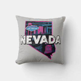 Retro Nevada Silhouette Kudde