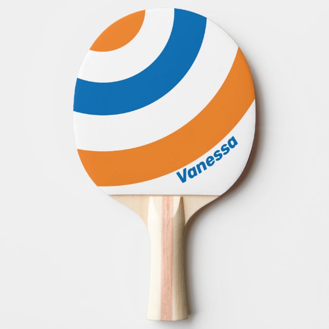 Retro New Amsterdam Circle Stripe med namn Pingisracket (Framsidan)