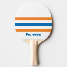 Retro New Amsterdam över randigt mönster med namn Pingisracket