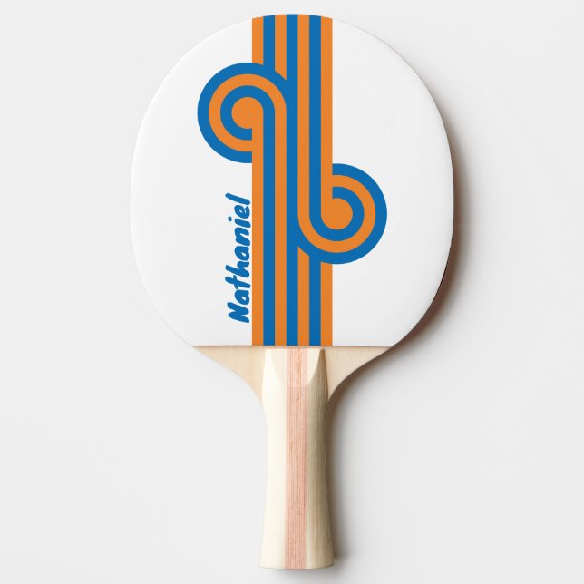 Retro New Amsterdam-randig slinga med namn Pingisracket (Framsidan)