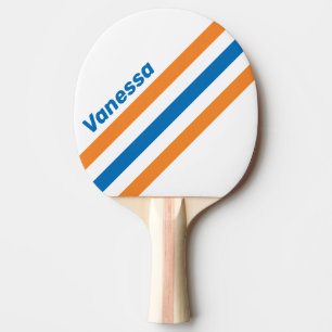 Retro New Amsterdam Sned Randig med Namn Pingisracket