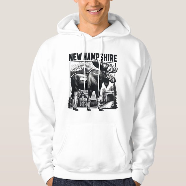 Retro New Hampshire Hoodie (Framsida)