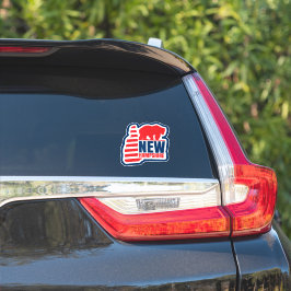 Retro New Hampshire Statlig flagga Klistermärken