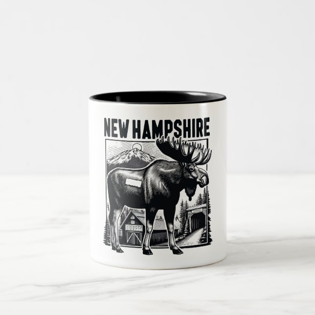 Retro New Hampshire Två-Tonad Mugg (Center)