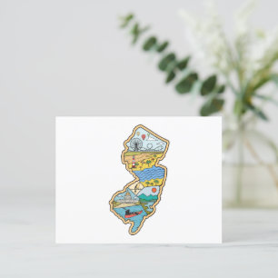 Retro New jersey Cape May Atlantic City Souvenir Vykort