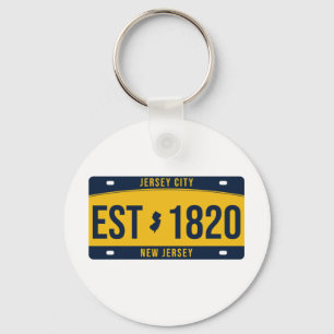 Retro New jersey State License Plate Souvenir Nyckelring