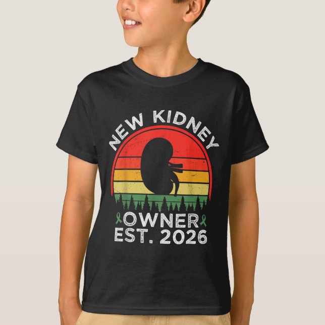 Retro New Kidney Owner Est. 2026 Kidney Transplant T Shirt (Framsida)