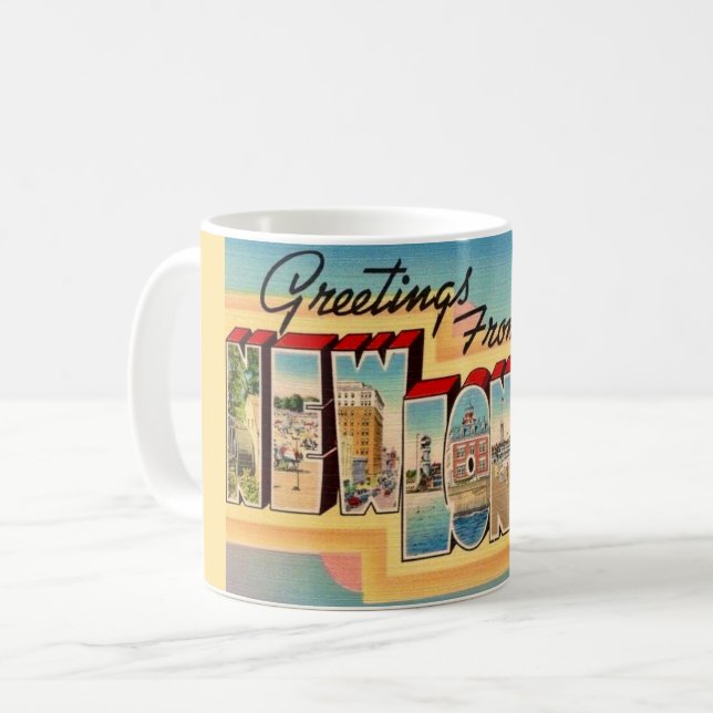 Retro New London Connecticut Mugg (Framsida vänster)