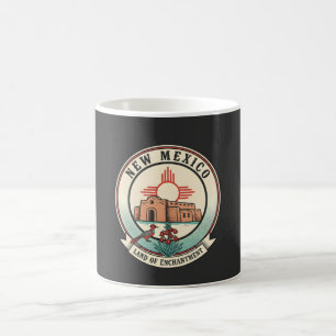 Retro New Mexico Land of Enchantment-märke Kaffemugg