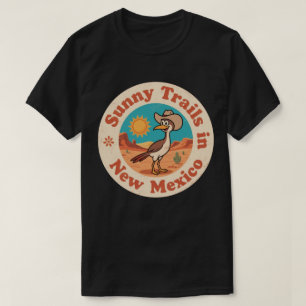 Retro New Mexico-märke_ Vägtjärna med uppgående so T Shirt