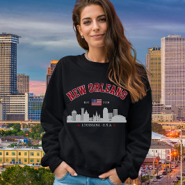 Retro New Orleans City Skyline Sweatshirt T Shirt