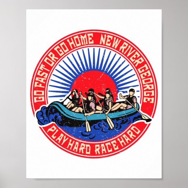 Retro New River George Rafting _1  Poster (Framsidan)