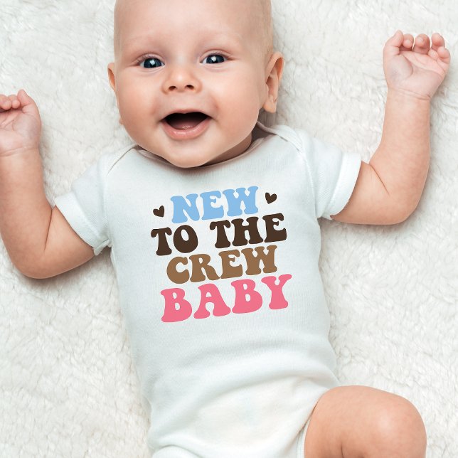 Retro New till Crew Baby Bodykostym T Shirt (Skapare uppladdad)