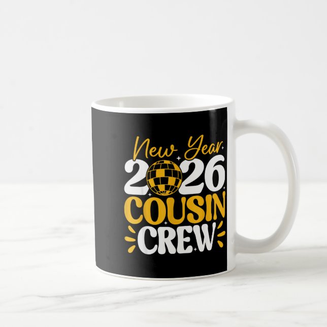 Retro New Year 2026 Cousin Crew New Years Eve Nye  Kaffemugg (Höger)