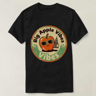 Retro New York_ Äpple med Empire State Building T Shirt