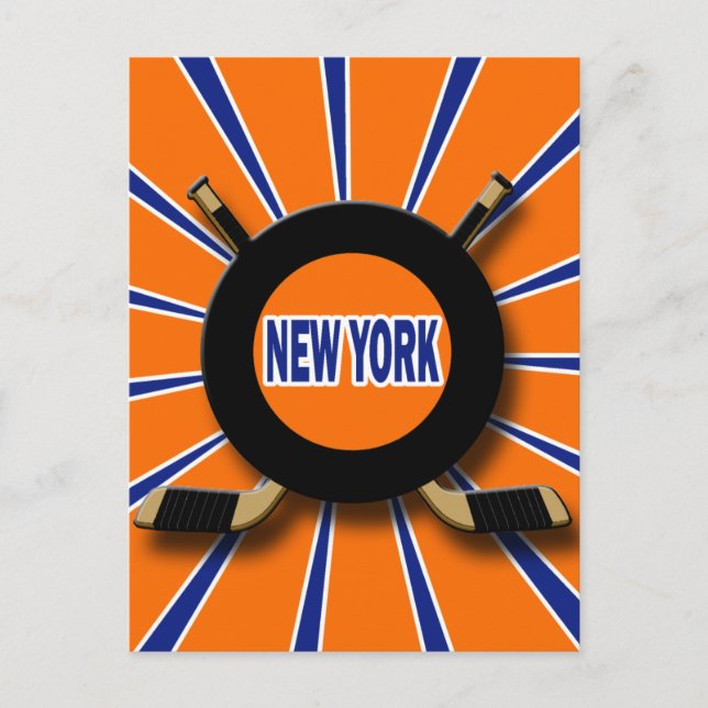 RETRO NEW YORK HOCKEY VYKORT (Framsida)