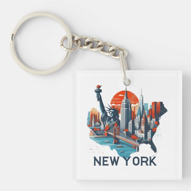 Retro New York Skyline Silhouette (Framsidan)