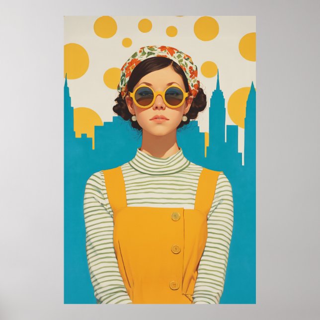 Retro New York Sunshine Poster (Framsidan)