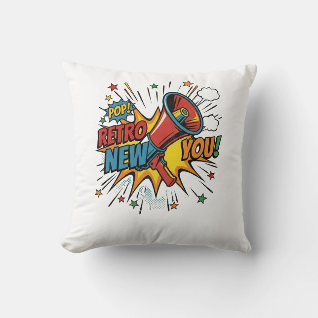 Retro New You: Minimalistisk Geometrisk Renässans Kudde (Framsida)