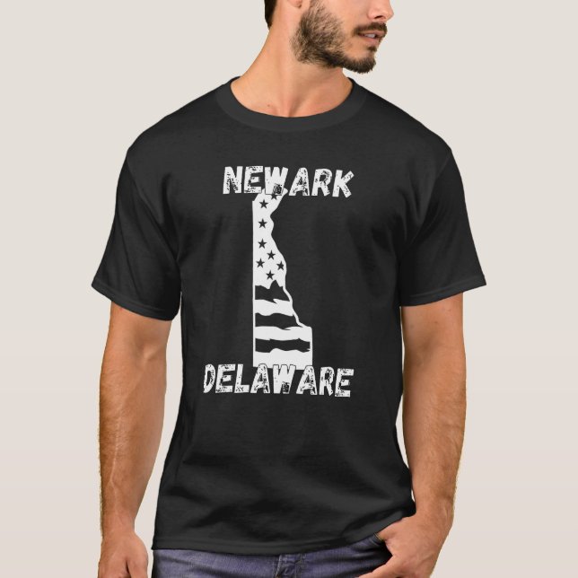 Retro Newark Delaware Apparel T Shirt (Framsida)