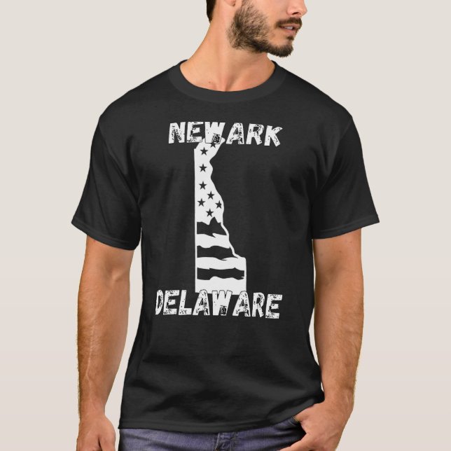 Retro Newark Delaware Apparel T Shirt (Framsida)